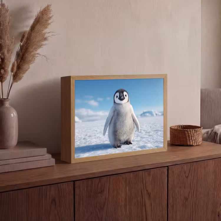 Lightbox - Wandlamp - Pinguïn - Sneeuw - Landschap - Wit — 4