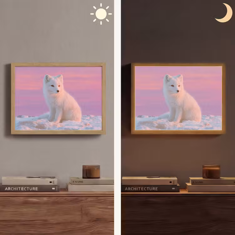 Lightbox - Wandlamp - Poolvos - Sneeuw - Roze — 6