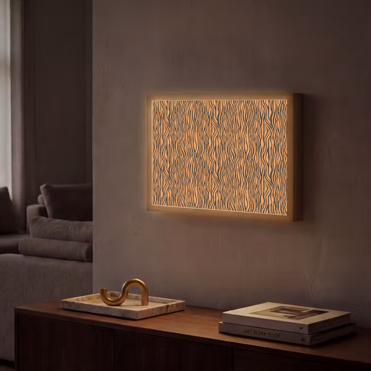 Lightbox - Wandlamp - Tijger - Oranje - Patroon - Strepen — 2