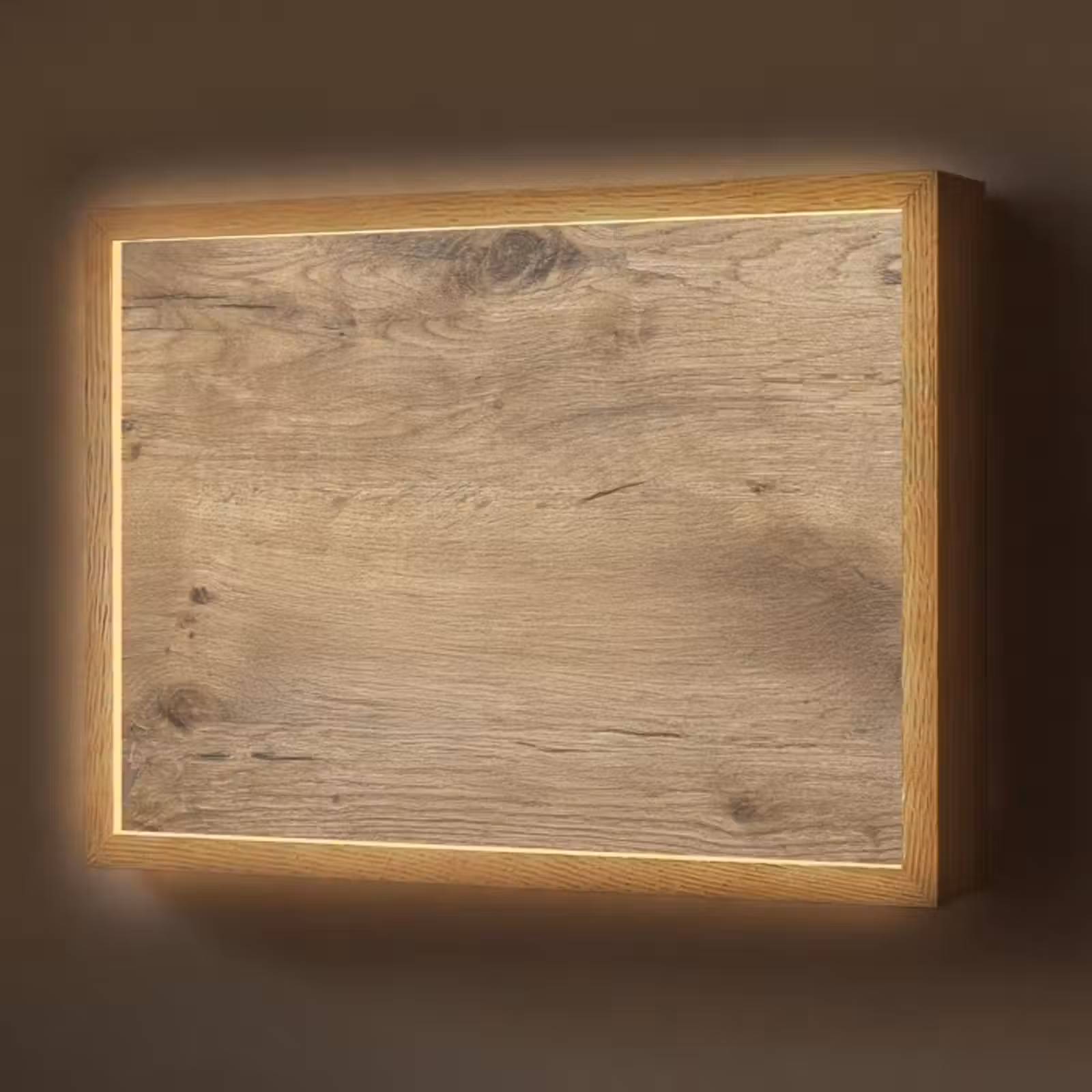 Lightbox - Wandlamp - Hout - Bruin - Houtlook — 1