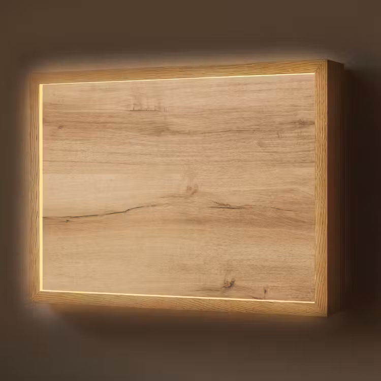 Lightbox - Wandlamp - Houtlook - Bruin - Hout — 1