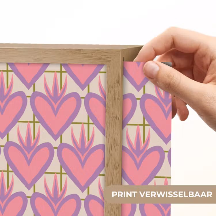 Lightbox - Wandlamp - Patroon - Roze - Hartjes — 5