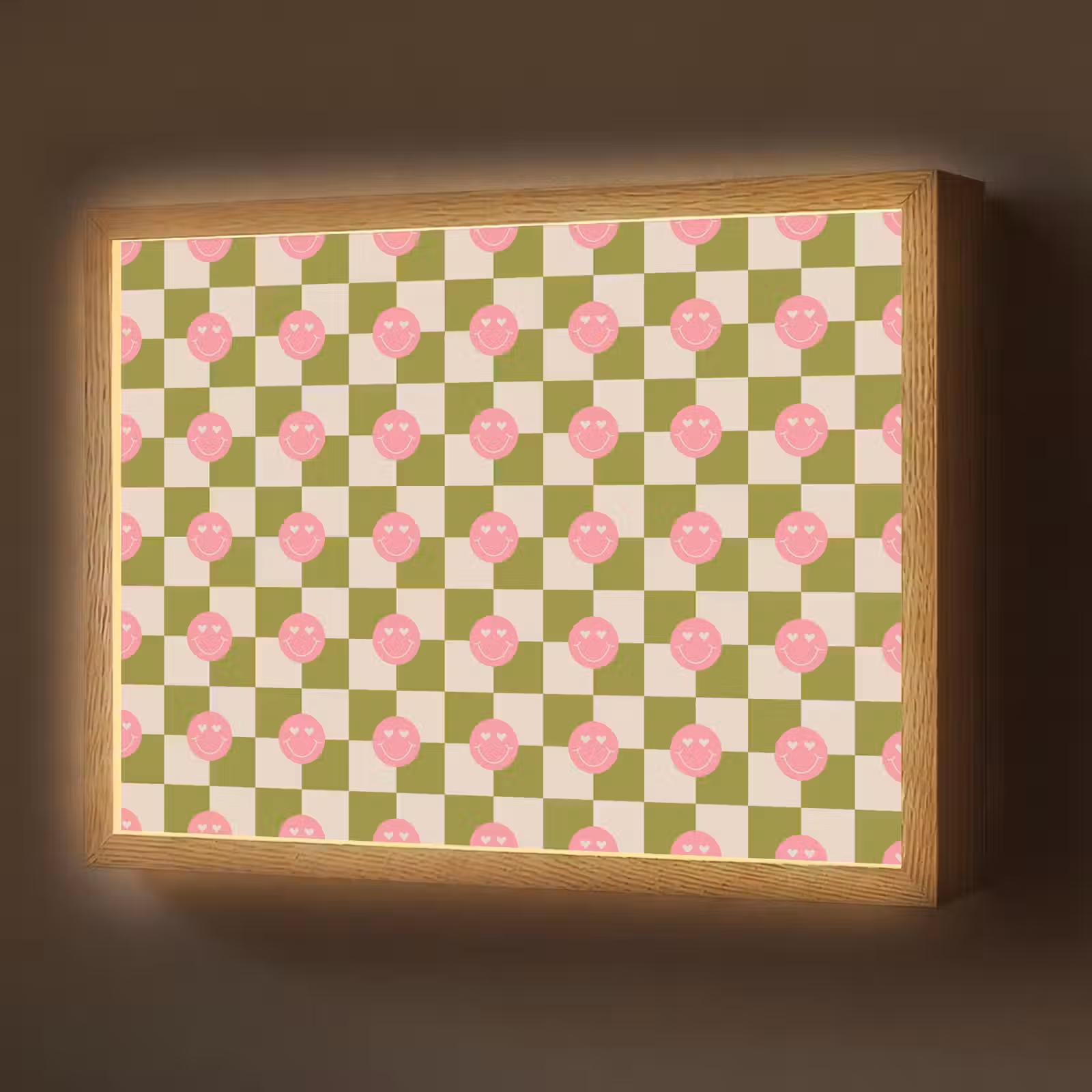 Lightbox - Wandlamp - Patroon - Smileys - Blokken — 1
