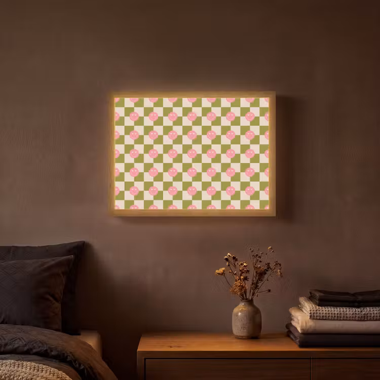 Lightbox - Wandlamp - Patroon - Smileys - Blokken — 3