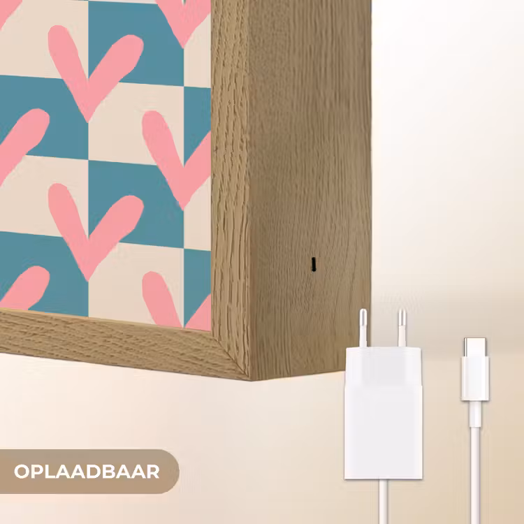Lightbox - Wandlamp - Vlakken - Hartjes - Patroon - Retro — 7