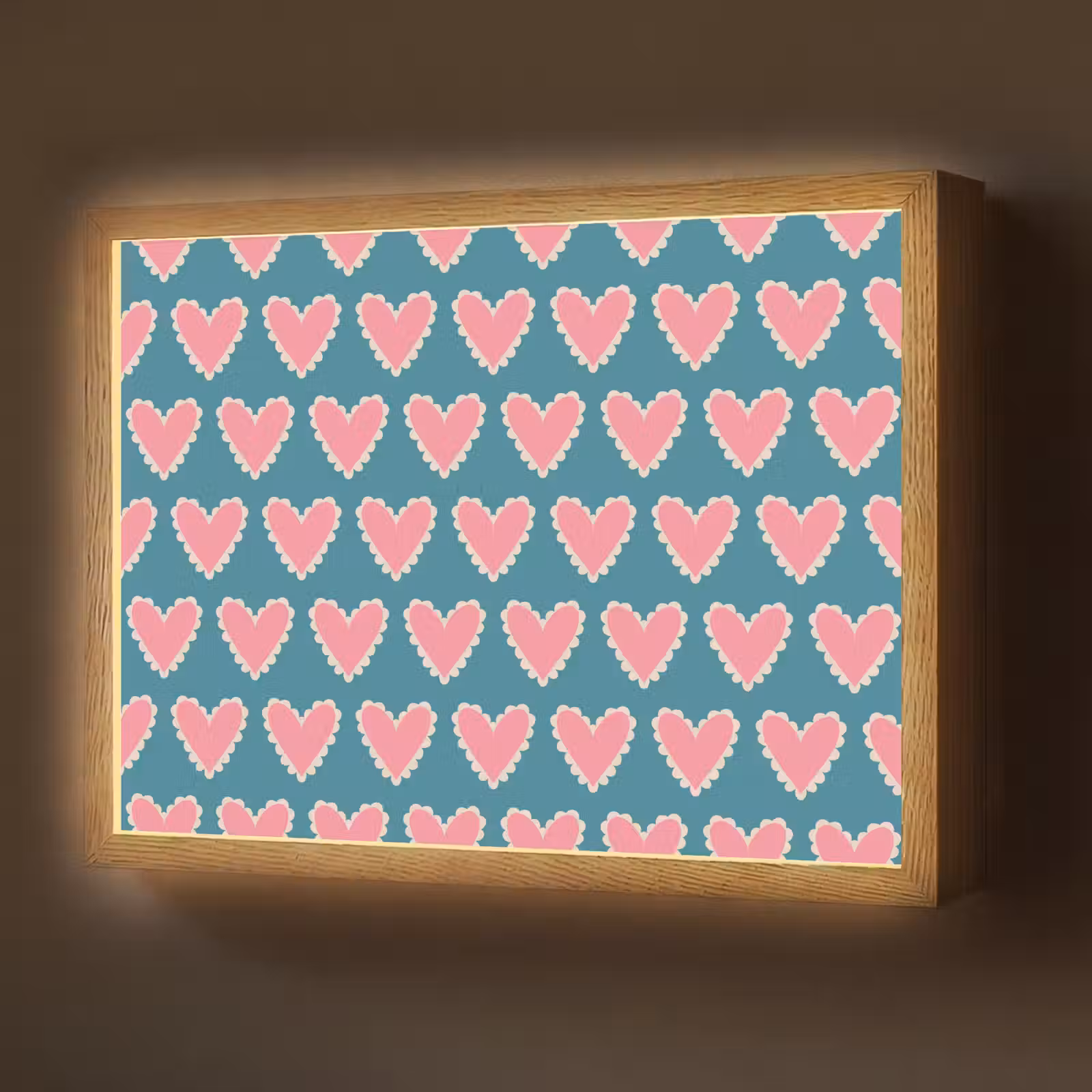 Lightbox - Wandlamp - Retro - Hartjes - Patroon — 1