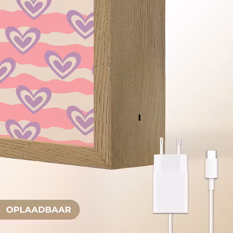 Lightbox - Wandlamp - Golven - Patroon - Hartjes - Retro — 7