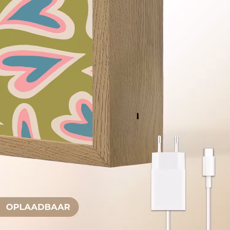Lightbox - Wandlamp - Groen - Retro - Hartjes - Patroon — 7