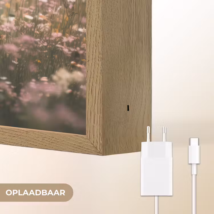 Lightbox - Wandlamp - Hert - Wilde bloemen - Bos — 7