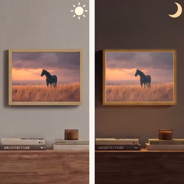 Lightbox - Wandlamp - Paard - Wolken - Open veld — 6