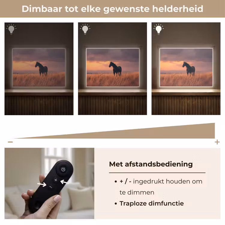 Lightbox - Wandlamp - Paard - Wolken - Open veld — 9