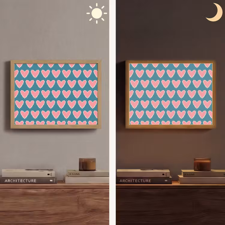 Lightbox - Wandlamp - Retro - Hartjes - Patroon — 6