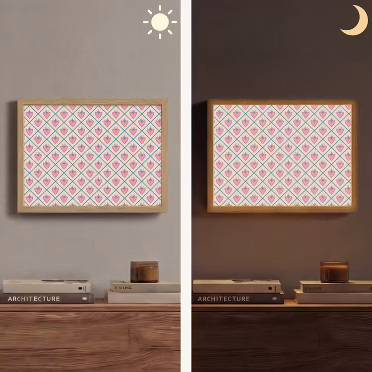 Lightbox - Wandlamp - Retro - Ruit - Hartjes - Patroon — 6