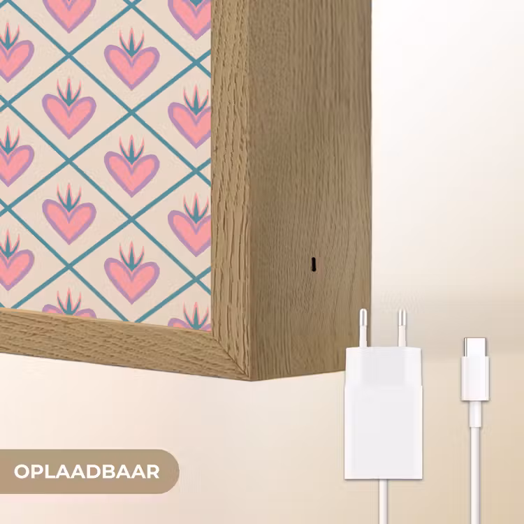 Lightbox - Wandlamp - Retro - Ruit - Hartjes - Patroon — 7