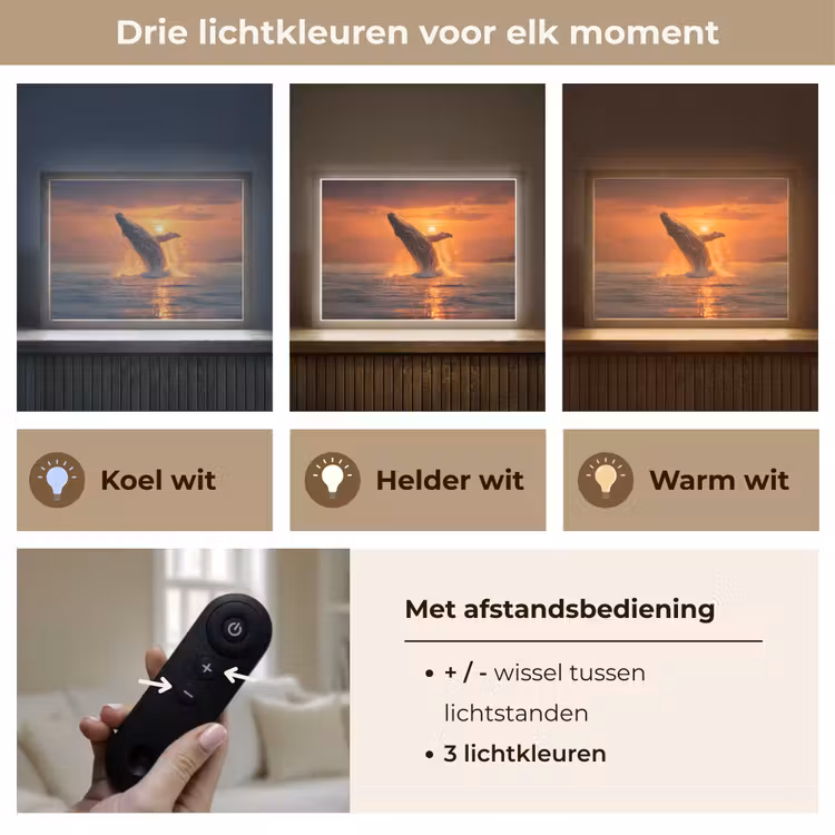 Lightbox - Wandlamp - Walvis - Zon - Zee — 8