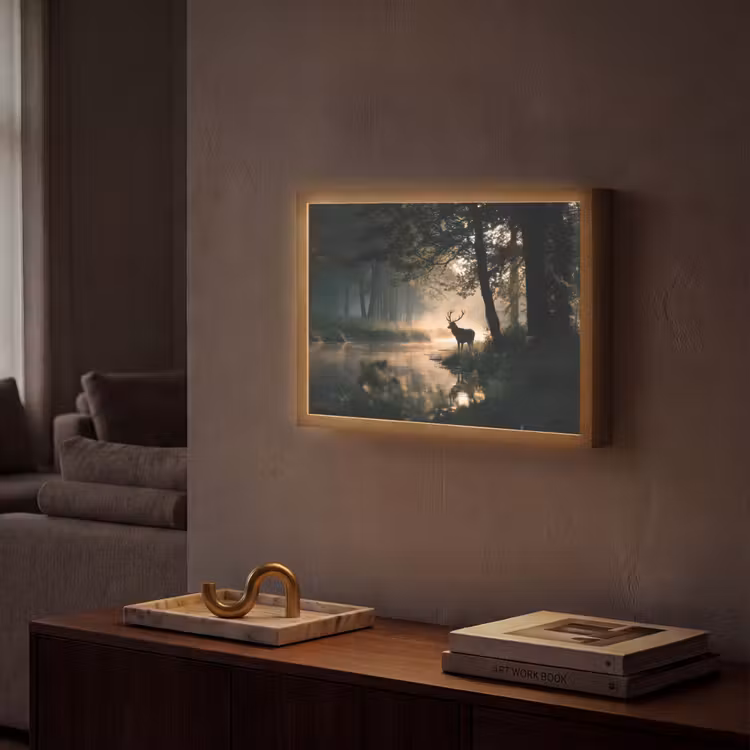 Lightbox - Wandlamp - Hert - Bosbeek - Mystiek — 2