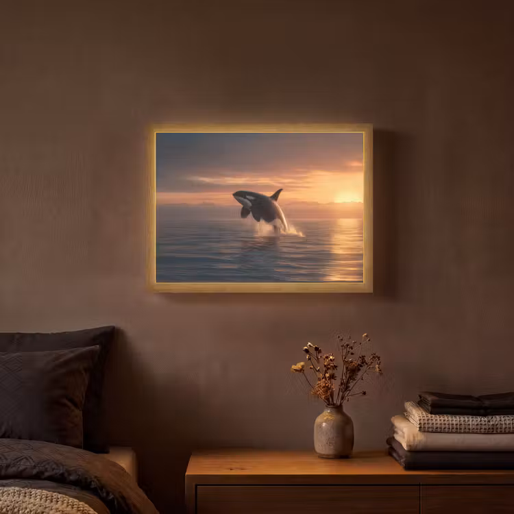 Lightbox - Wandlamp - Orka - Zee - Zonsondergang — 3
