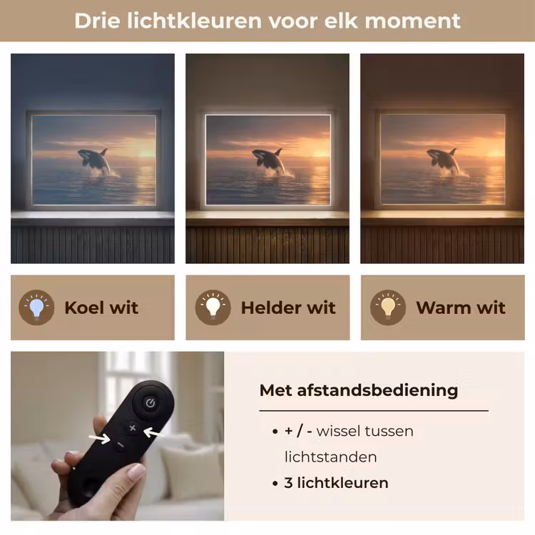 Lightbox - Wandlamp - Orka - Zee - Zonsondergang — 8