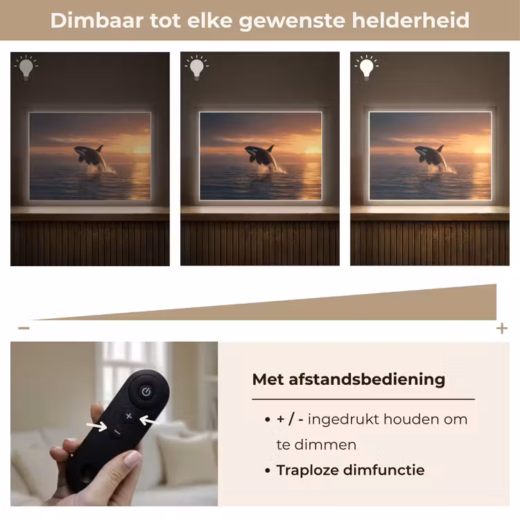 Lightbox - Wandlamp - Orka - Zee - Zonsondergang — 9