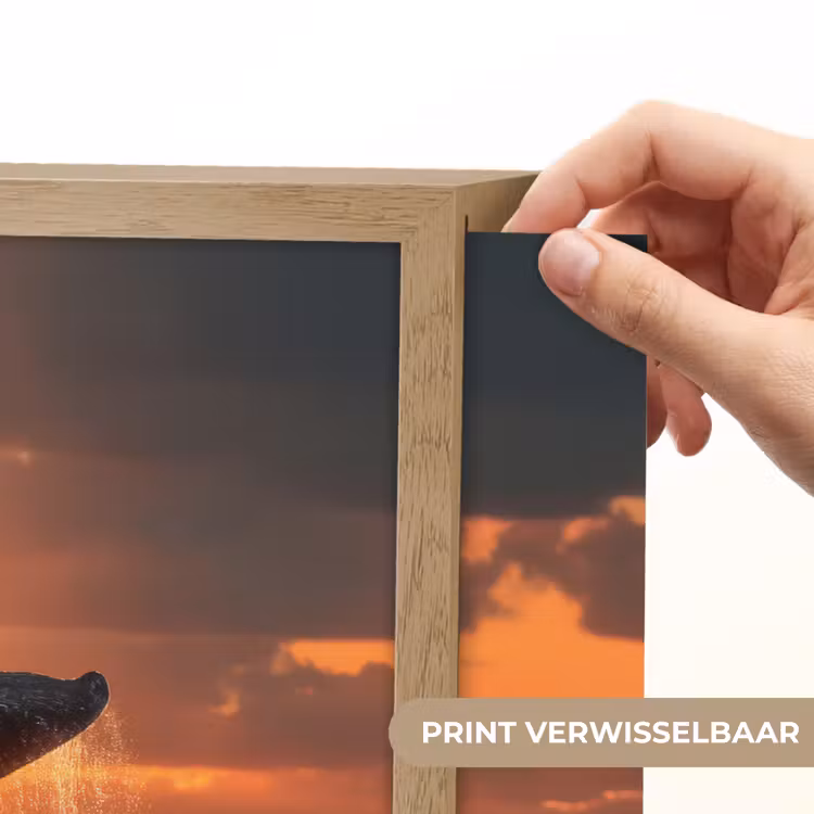 Lightbox - Wandlamp - Walvis staart - Water - Zonsondergang — 5