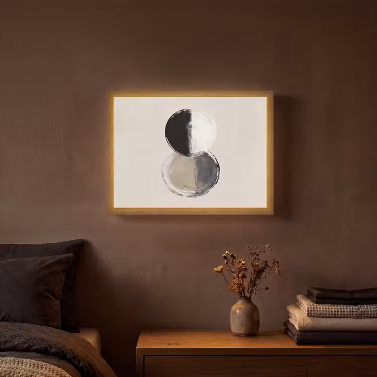 Lightbox - Wandlamp - Cirkels - Strepen - Minimalistisch - Zwart — 3