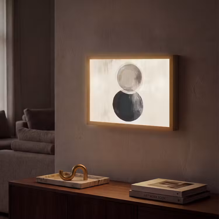 Lightbox - Wandlamp - Cirkels - Vorm - Beige - Abstract — 2