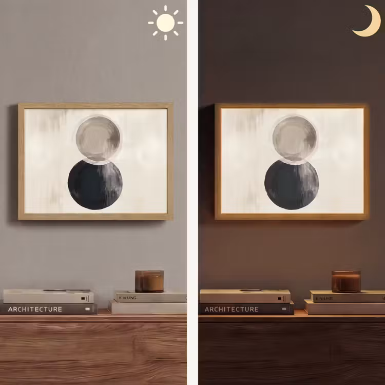Lightbox - Wandlamp - Cirkels - Vorm - Beige - Abstract — 6