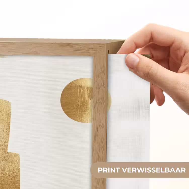 Lightbox - Wandlamp - Goud - Rechthoeken - Cirkels - Abstract — 5