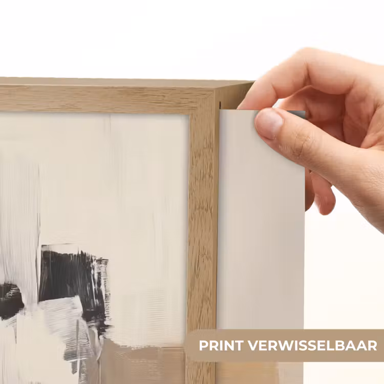 Lightbox - Wandlamp - Penseelstreken - Ruw - Abstract - Beige — 5