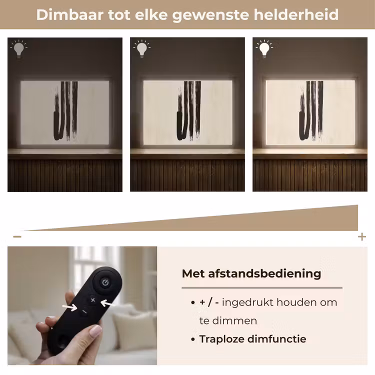 Lightbox - Wandlamp - Penseelstreken - Verticaal - Zwart — 9