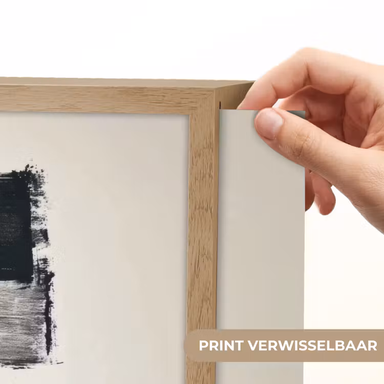 Lightbox - Wandlamp - Rechthoeken - Penseelstreken - Abstract - Zwart — 5