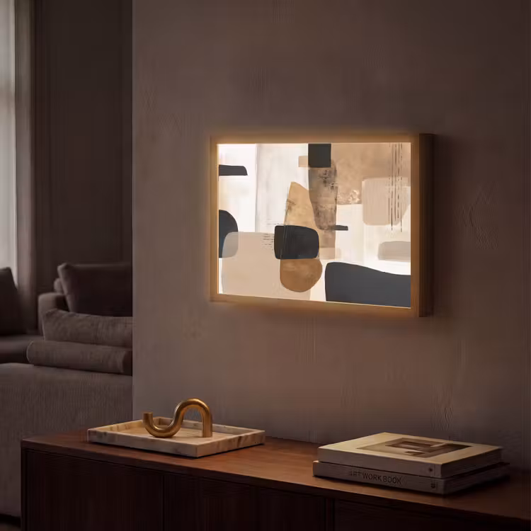 Lightbox - Wandlamp - Vlakken - Abstract - Zwart - Strepen — 2