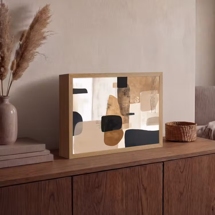 Lightbox - Wandlamp - Vlakken - Abstract - Zwart - Strepen — 4
