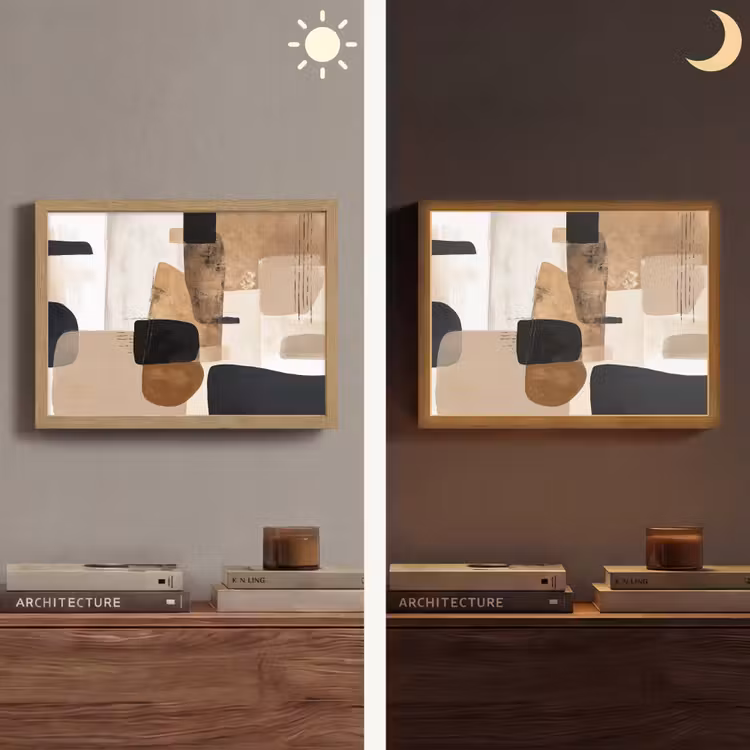 Lightbox - Wandlamp - Vlakken - Abstract - Zwart - Strepen — 6