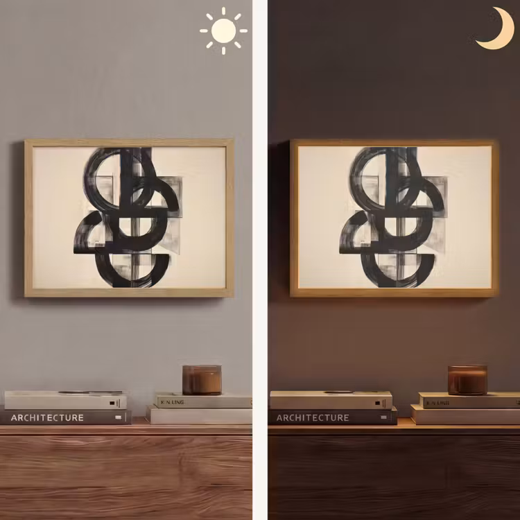 Lightbox - Wandlamp - Cirkels - Lijnen - Vormen - Zwart — 6