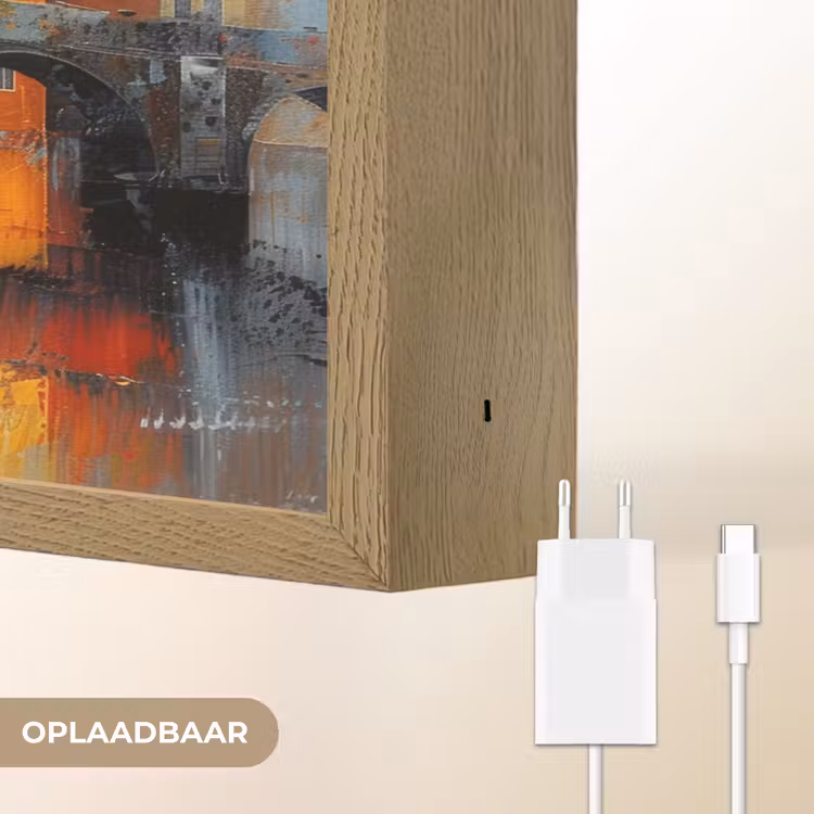 Lightbox - Wandlamp - Gracht - Huizen - Kunst - Art — 7