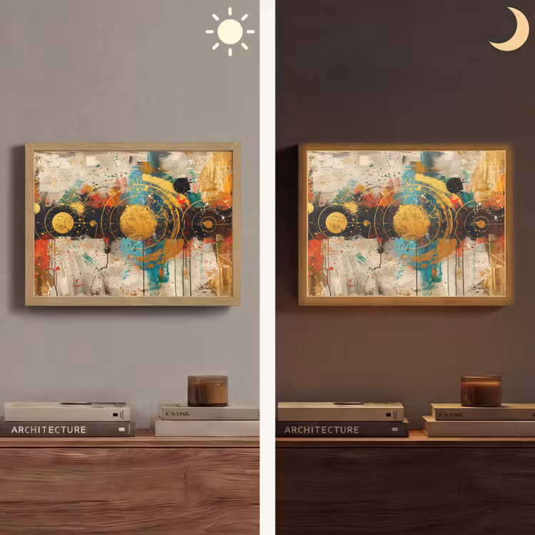 Lightbox - Wandlamp - Kunst - Abstract - Aesthetic - Goud — 6