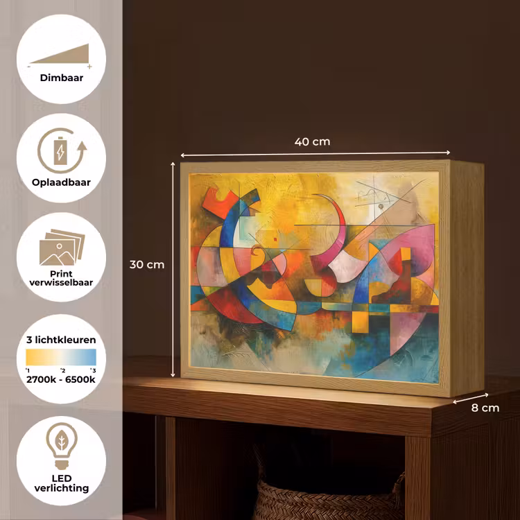 Lightbox - Wandlamp - Kunst - Abstract - Aesthetic - Kleurrijk - Art — 10
