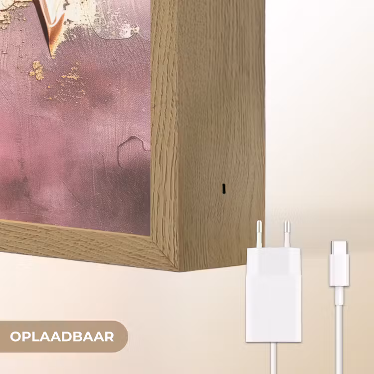 Lightbox - Wandlamp - Paars - Abstract - Verf - Goud — 7