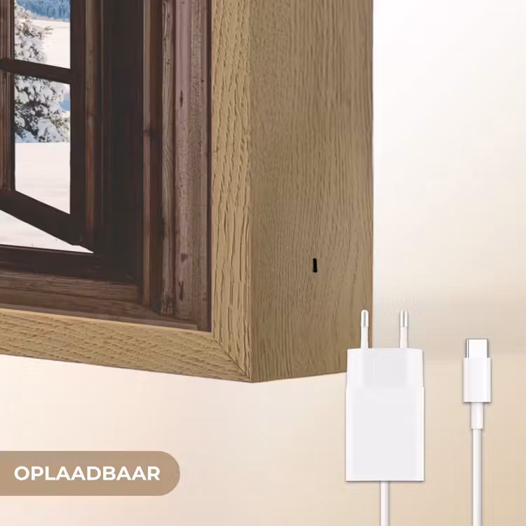 Lightbox - Wandlamp - Doorkijk - Winter - Landschap - Huisje - Bergen — 7