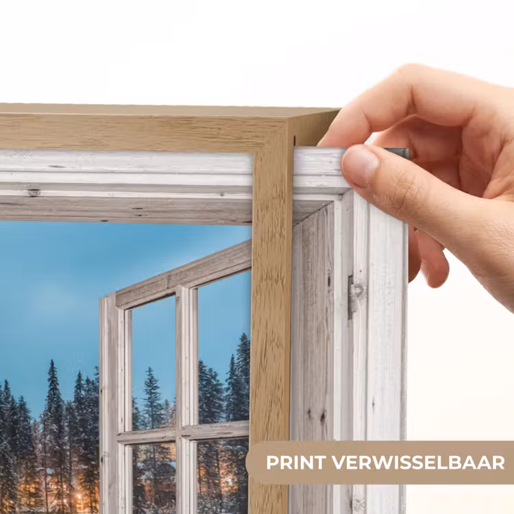 Lightbox - Wandlamp - Doorkijk - Winterlandschap - Natuur - Huis - Bergen — 5