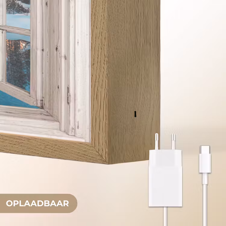 Lightbox - Wandlamp - Doorkijk - Winterlandschap - Natuur - Huis - Bergen — 7