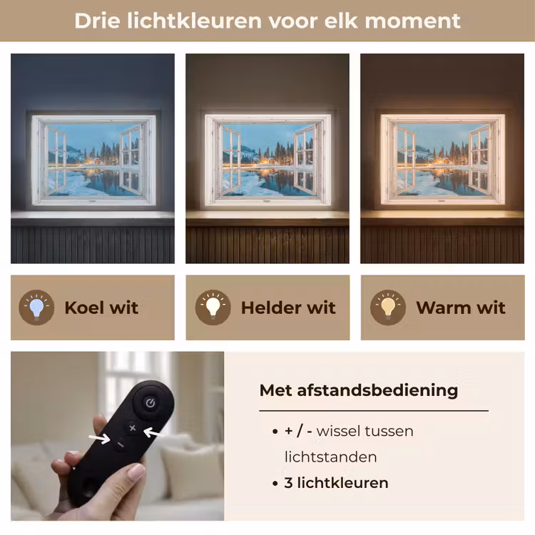 Lightbox - Wandlamp - Doorkijk - Winterlandschap - Natuur - Huis - Bergen — 8
