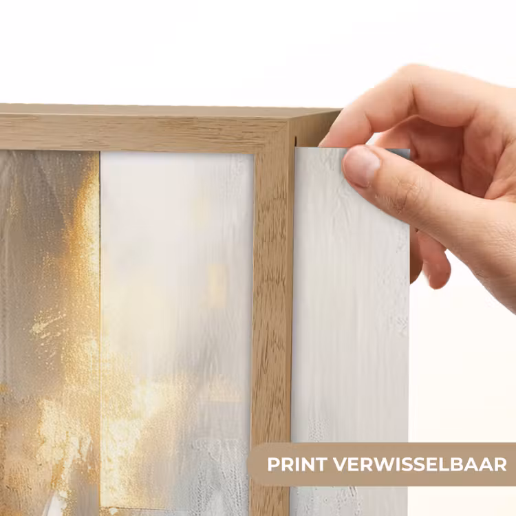 Lightbox - Wandlamp - Kunst - Goud - Zilver - Abstract — 5