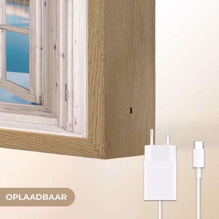 Lightbox - Wandlamp - Landschap - Winter - Meer - Bergen - Uitzicht - Doorkijk - Licht — 7