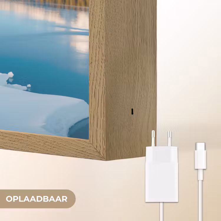 Lightbox - Wandlamp - Landschap - Winter - Meer - Bergen - Uitzicht - IJs — 7