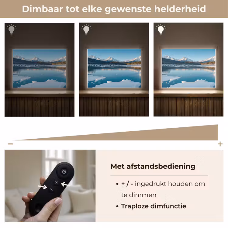 Lightbox - Wandlamp - Landschap - Winter - Meer - Bergen - Uitzicht - IJs — 9