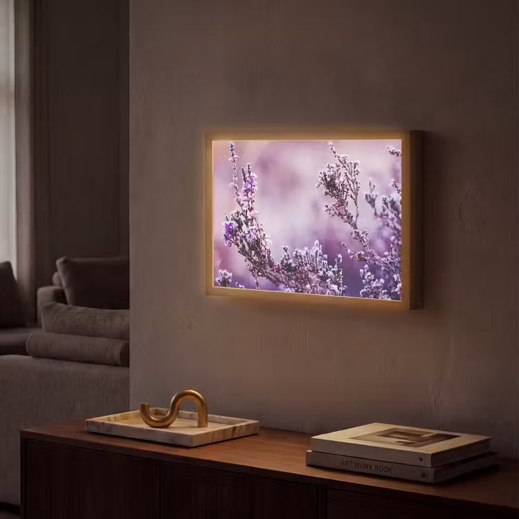 Lightbox - Wandlamp - Lavendel - Winter - Bloemen - Paars — 2