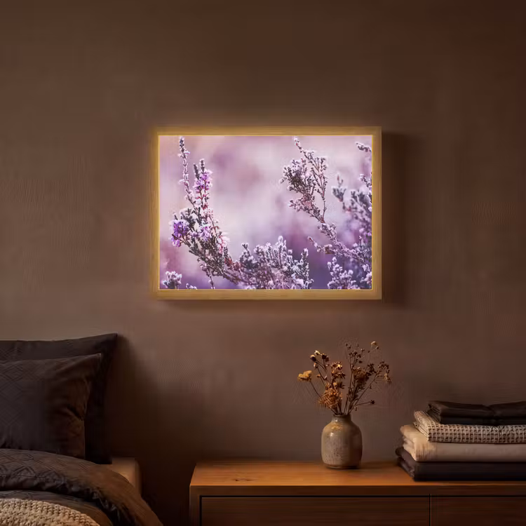 Lightbox - Wandlamp - Lavendel - Winter - Bloemen - Paars — 3
