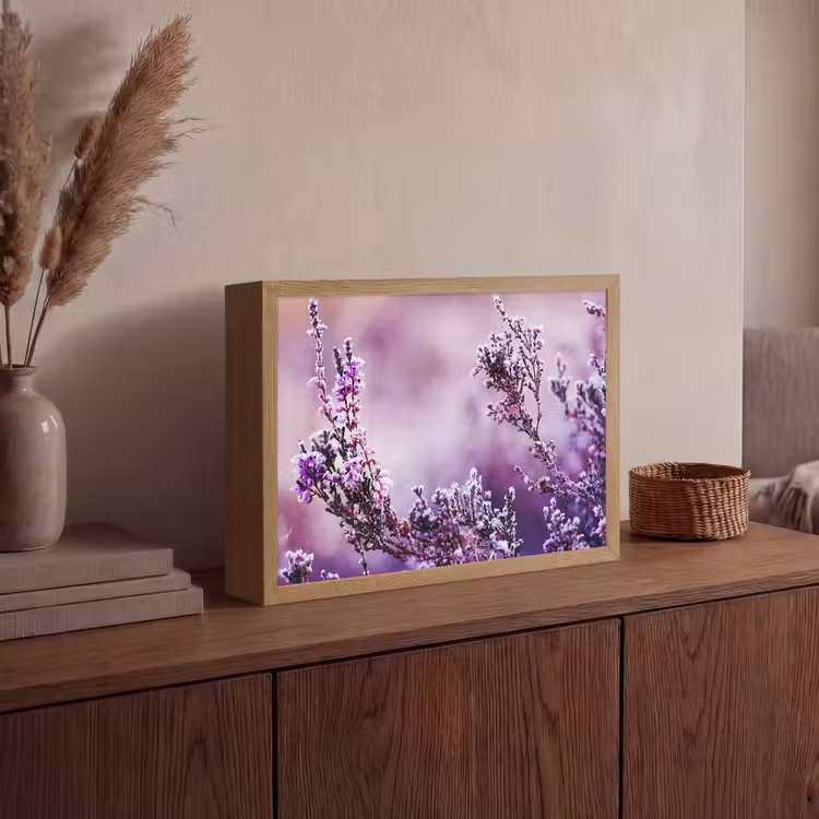 Lightbox - Wandlamp - Lavendel - Winter - Bloemen - Paars — 4